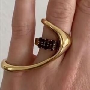 Affordable Fashion Finds Gold Spiral Wrap Ring - Shiny Gold Coil